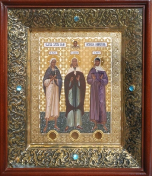 Блаженная Мария Дивеевская (Федина). Икона святых блаженных Дивеевских Пелагии, Параскевы, Марии