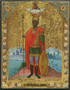 Мученик Иоанн Воин. Икона Иоанн Воин, мч.
19 век. Частное собрание