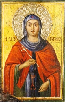 Мученица Матрона Солунская (Фессалоникийская).