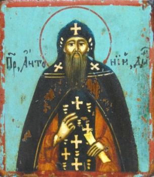 Преподобный Антоний Дымский. Пр. Антоний Дымский. 8 х 7 см. Частное собрание