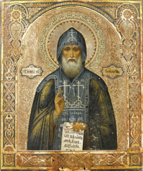 Преподобный Иосиф Волоцкий (Волоколамский), игумен. Икона Иосиф Волоцкий, Волоколамский, прп.
19 век. Россия. Частное собрание