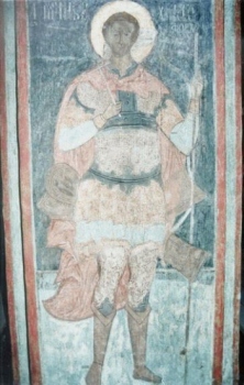 Святой Христофор. Фреска на юго-западном столпе Спасо-Преображенского собора в Ярославле. 1563–1564 гг