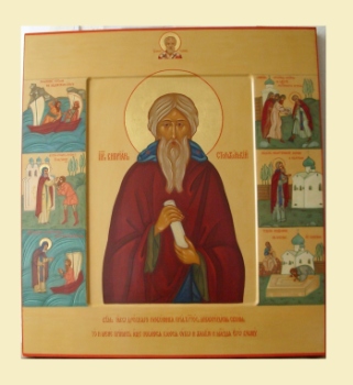 Преподобный Киприан Стороженский (Сторожевский). прп.Киприан Стороженский с житием,
 иконописец Соколова Людмила Санкт-Петербург, размер иконы 60/70см