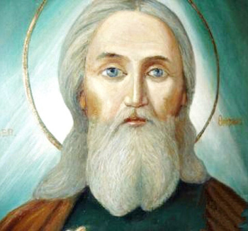 Преподобный Феофил Омучский. Преподобный Феофил, Омучский, фрагмент иконы