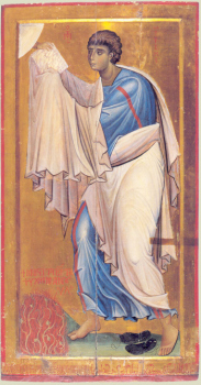 Пророк Моисей Боговидец. Св. Пророк Моисей.
Византия, Синай.
Мастер, и донатор Стефанос
Конец XII - начало XIII века.

Размер - 132,5 х 69,5 см