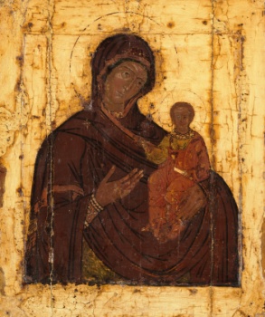 Икона Божией Матери  Смоленская. С обратной стороны свт.святитель Николай Чудотворец