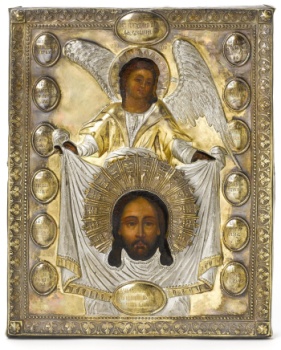 Нерукотворный образ в серебряном окладе