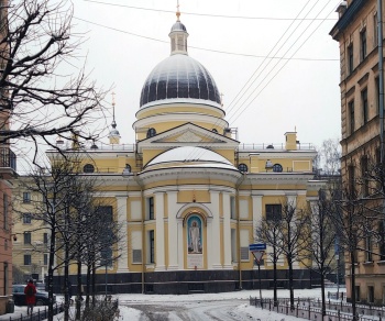 Церковь Рождества Христова на Песках в зимний период