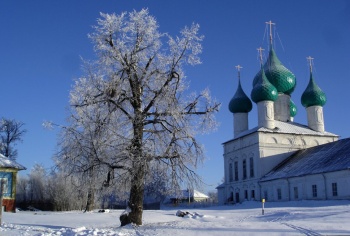 Церковь Воскресения Христова в селе Левашово зимой