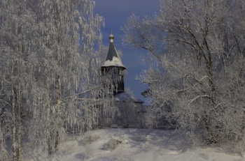 Храм Покрова Пресвятой Богородицы в Пестово зимой