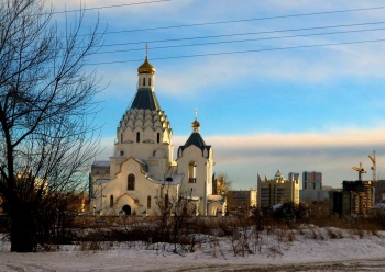 Храм Михаила Архангела в Ветлужанке – зимний вид