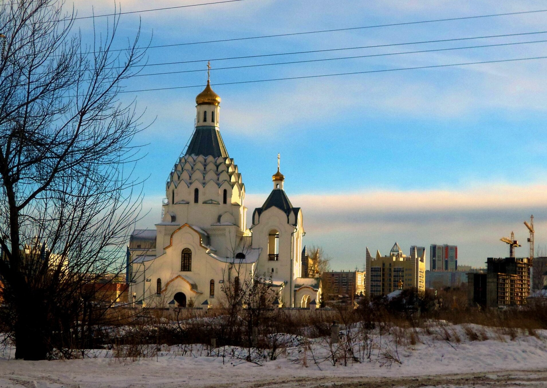 Храм Михаила Архангела в Ветлужанке – зимний вид