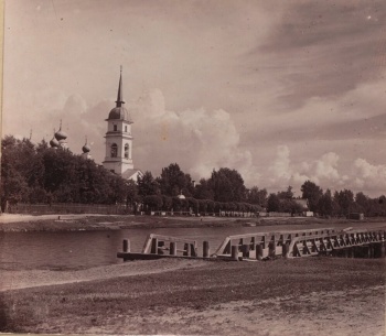 Церковь Святителя Николая Чудотворца в Кобоне на фотографии 1909 года