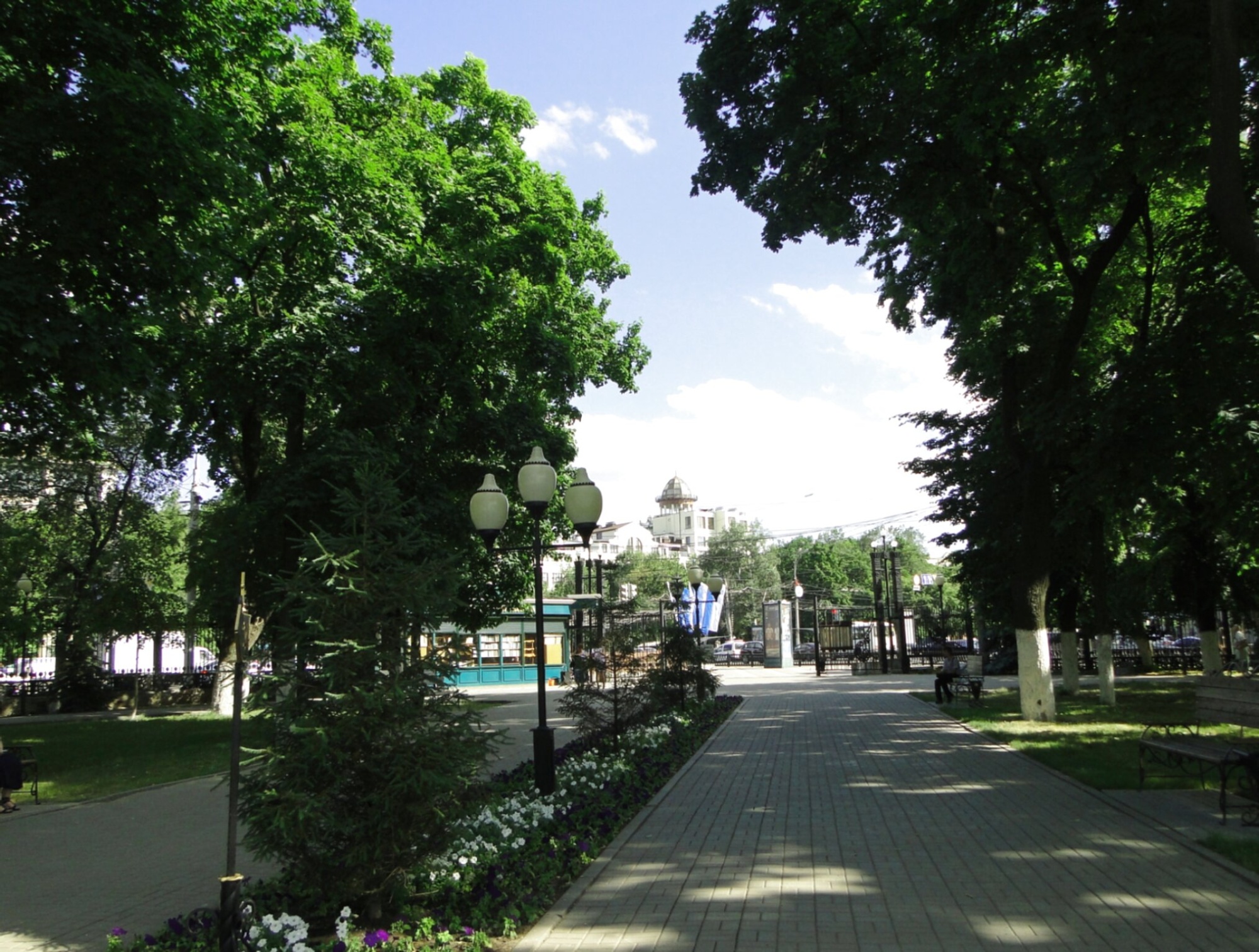 Территория Благовещенского кафедрального собора в Воронеже