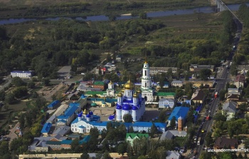 Задонский Рождество-Богородицкий мужской монастырь с высоты птичьего полёта