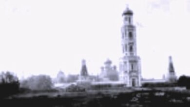 Тихвинский Богородичный монастырь в Бузулуке на исторической фотографии