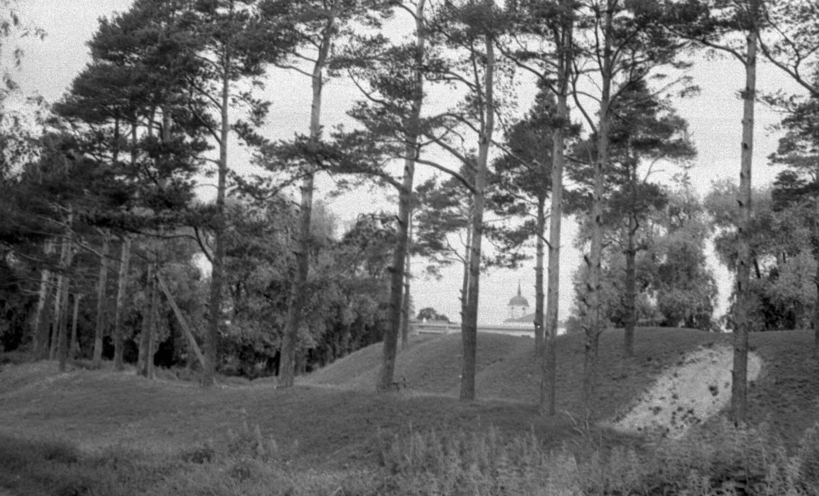 Спасо-Преображенская церковь в Порхове на архивной фотографии