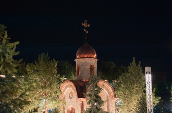 Купол православной часовни в Кемерово
