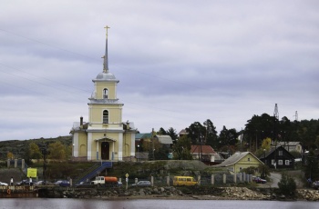 Сретенский храм в микрорайоне Соломенное города Петрозаводска