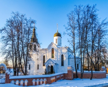 Храм Спаса Нерукотворного Образа в деревне Прохорово зимой