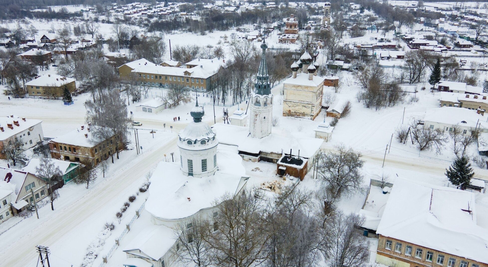 Троицкая церковь в селе Письцово зимой