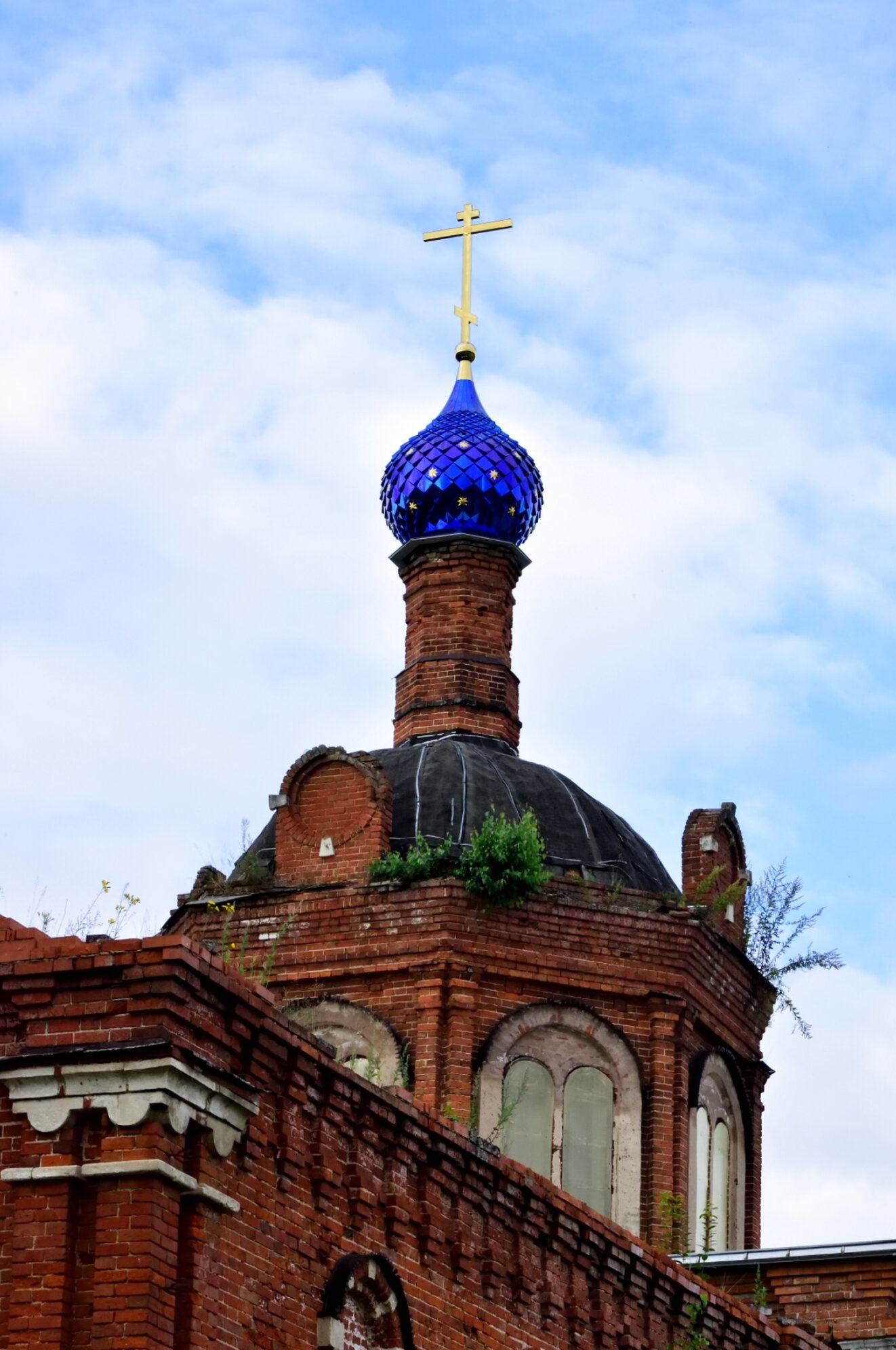 Купольная часть Церкви Казанской иконы Божией Матери в селе Трёхсвятское