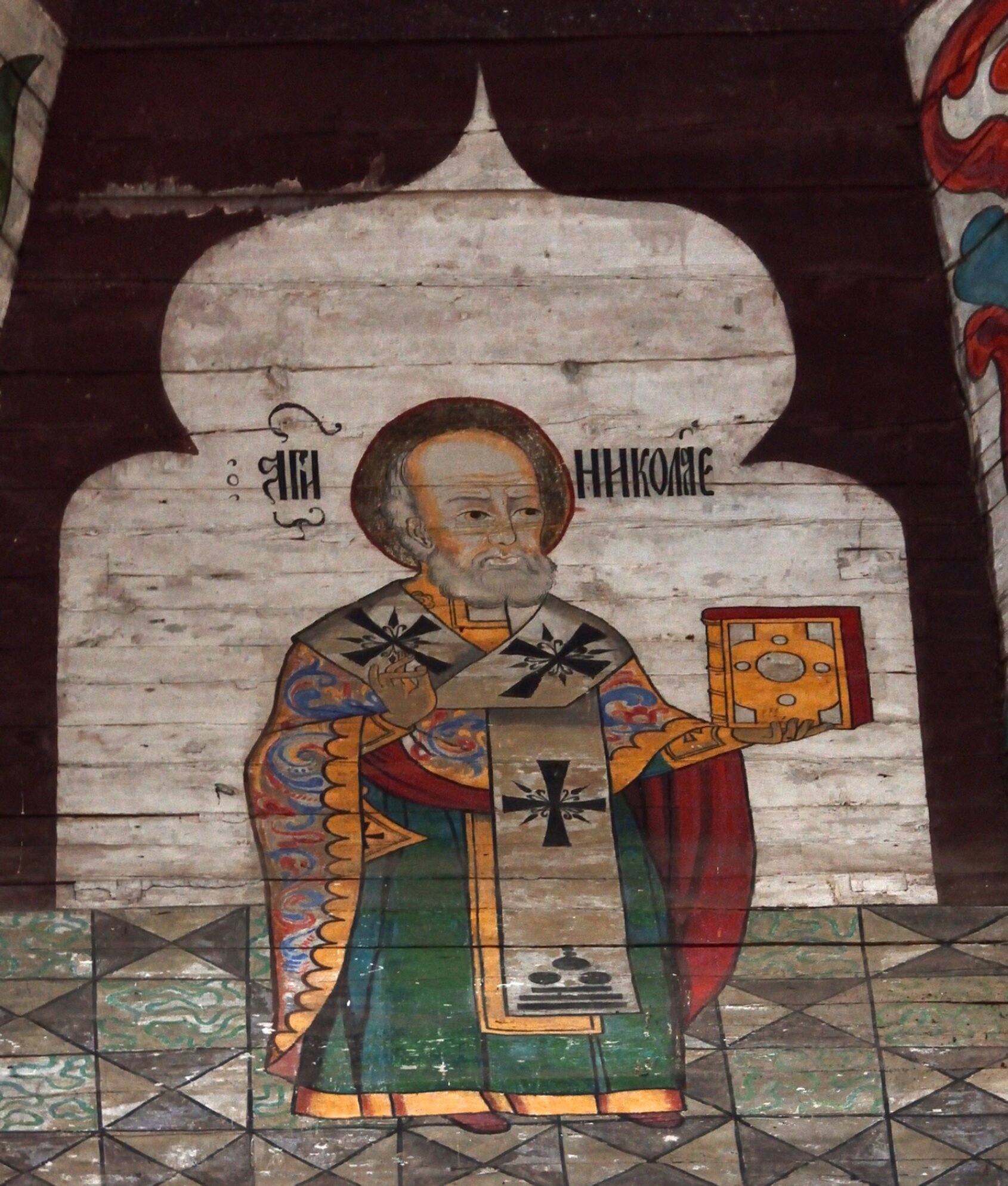 Икона святителя Николая Чудотворца в Тихвинской церкви Торжка