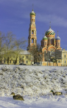 Вознесенский женский монастырь в Тамбове: зимняя фотография