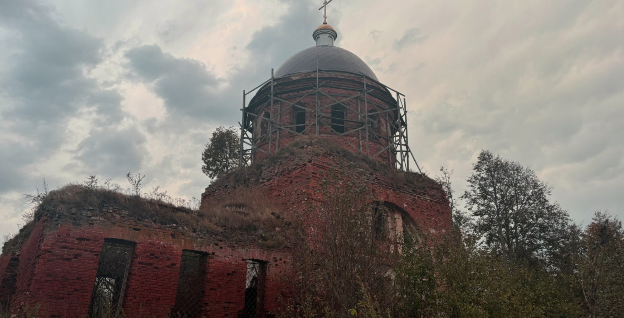 Церковь Воздвижения Креста Господня в Воздвиженском - этапы реставрации