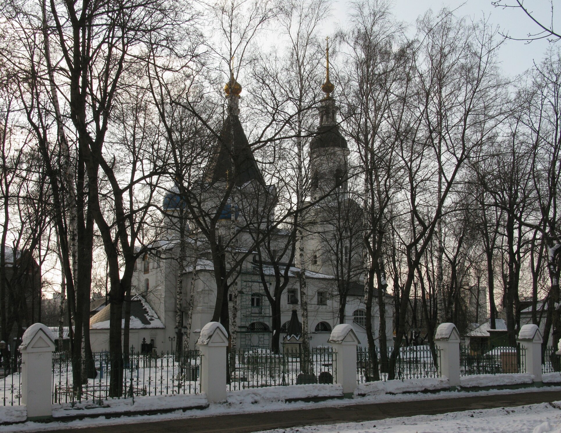 Церковь Успения Пресвятой Богородицы в Вешняках зимой