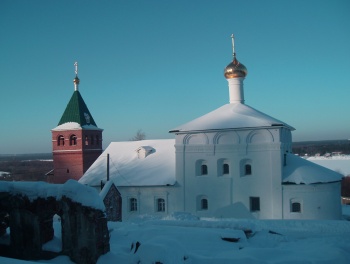 Дудин Амвросиев Николаевский монастырь в зимнем убранстве