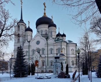 Благовещенский кафедральный собор в Воронеже - зимняя фотография