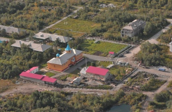 Хибиногорский женский монастырь в Кировске - аэрофотосъемка