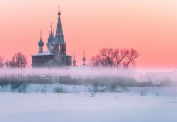 Благовещенская церковь в селе Дунилово - зимняя фотография