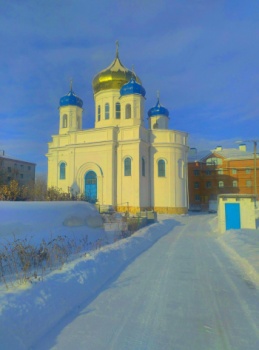 Казанско-Богородицкий женский монастырь в Троицке зимой