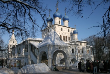 Храм Казанской иконы Божией Матери в Коломенском: зимний вид
