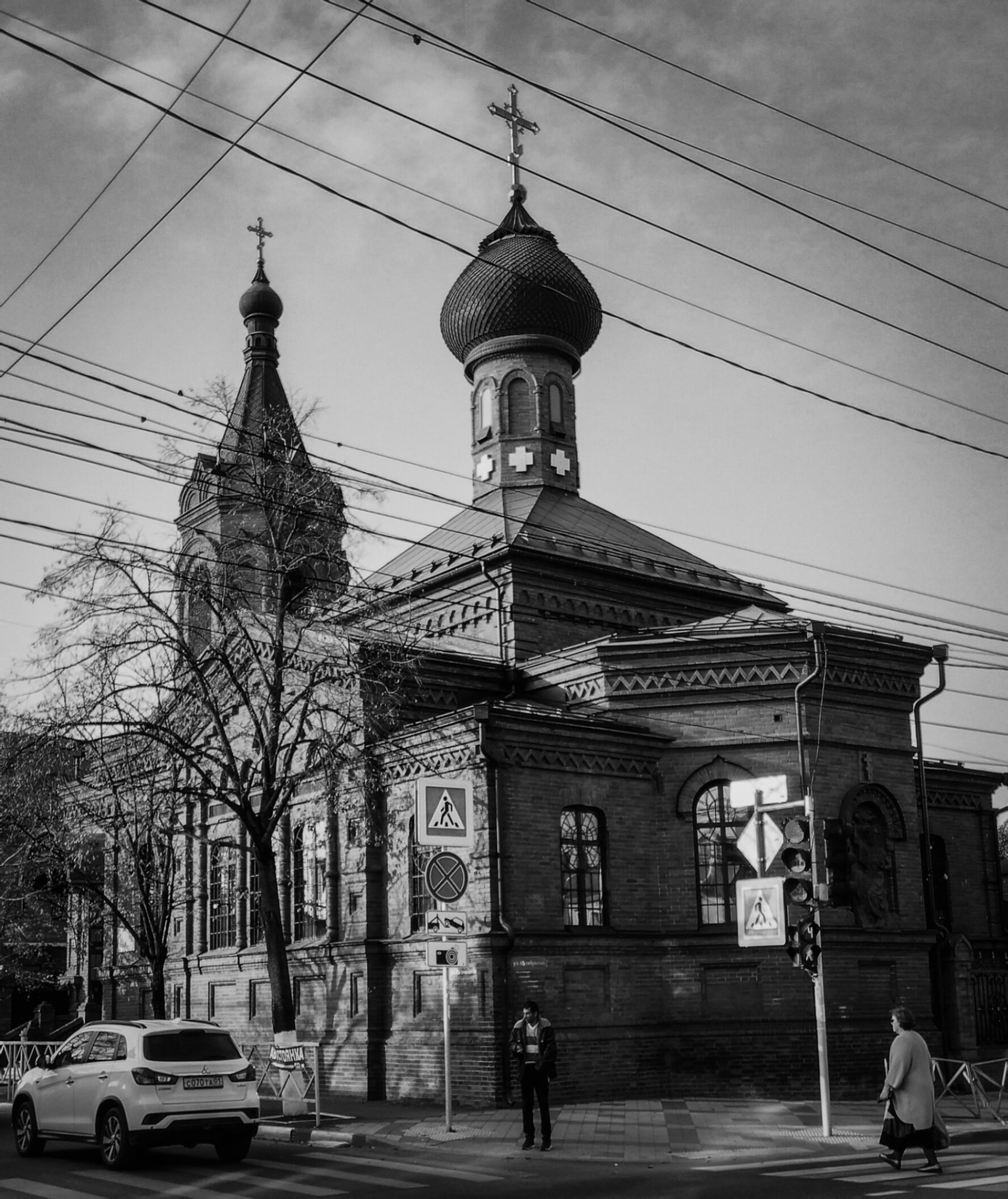 Свято-Ильинский храм в Краснодаре на исторической фотографии