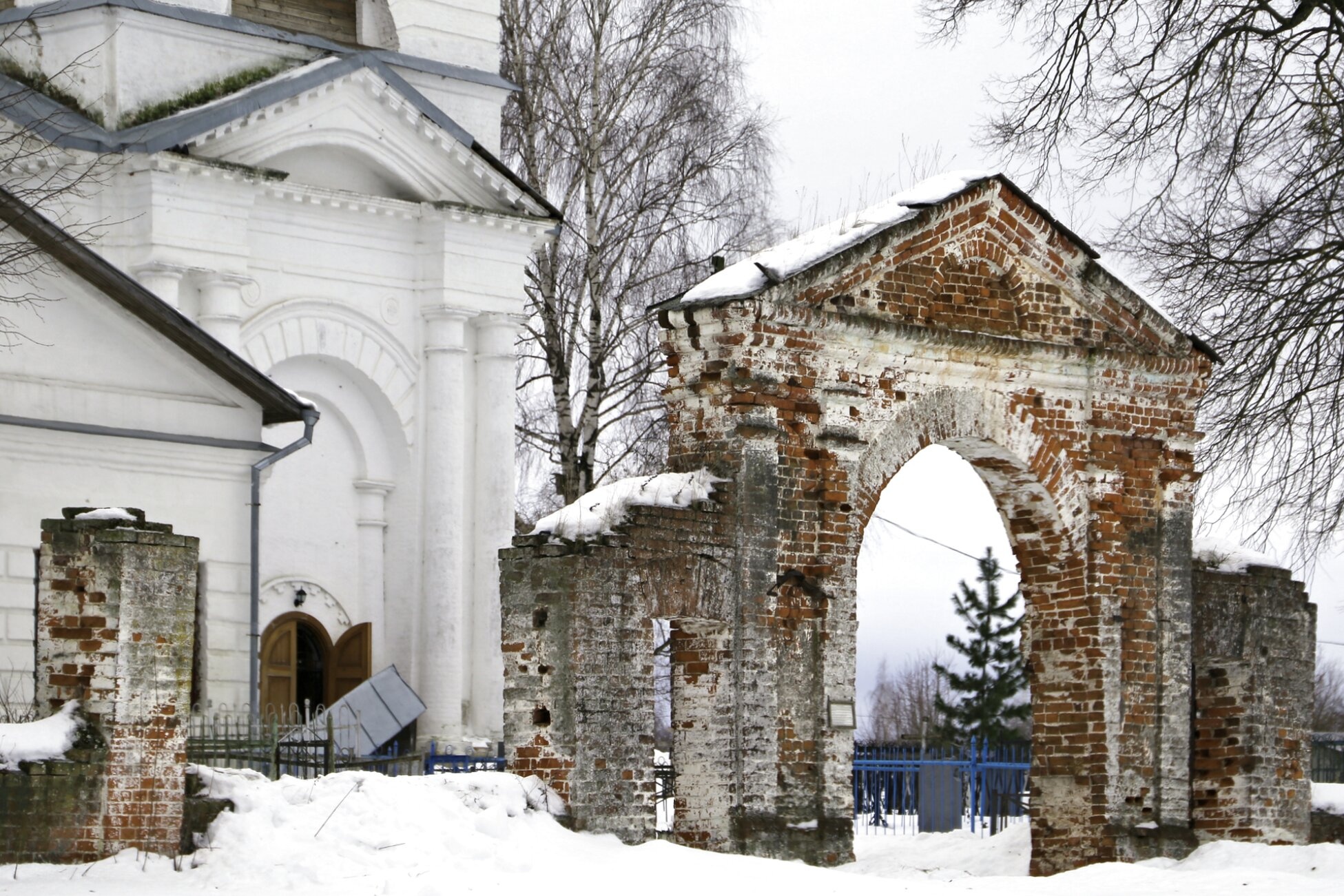 Церковь Покрова Богородицы в Омофорово - зимний пейзаж