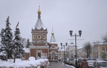 Часовня Александра Невского в Ярославле - зимняя фотография