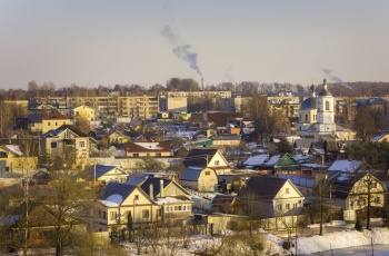 Зимний Торжок и Никольская церковь