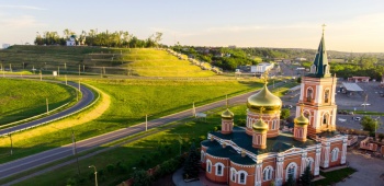 Знаменский женский монастырь в Барнауле: вид с высоты птичьего полёта