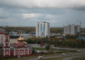 Знаменский женский монастырь в Барнауле: вид сверху