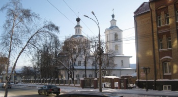 Храм Михаила Архангела в Тюмени - зимняя фотография