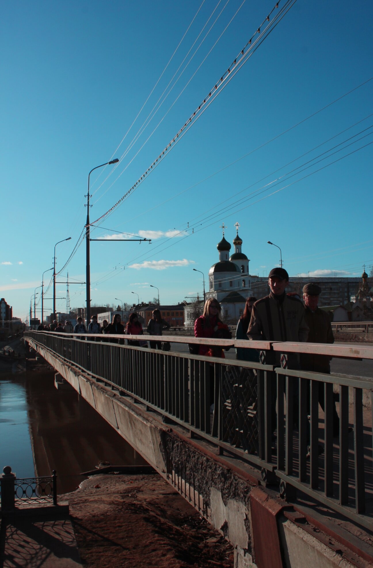 Вид на Вознесенский собор с моста через Малую Кокшагу