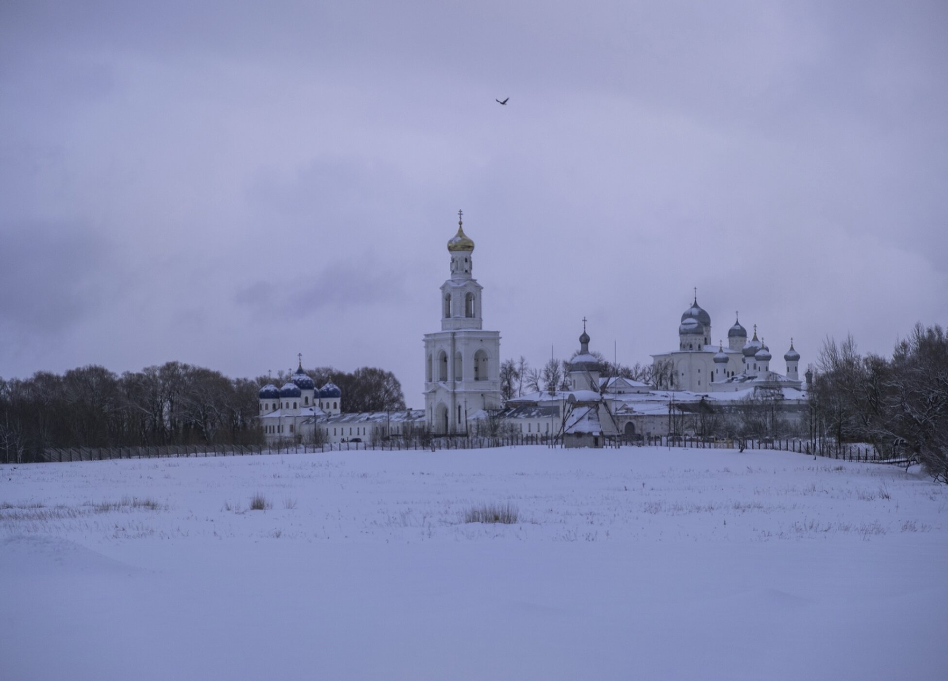 Свято-Юрьев мужской монастырь в зимнем убранстве