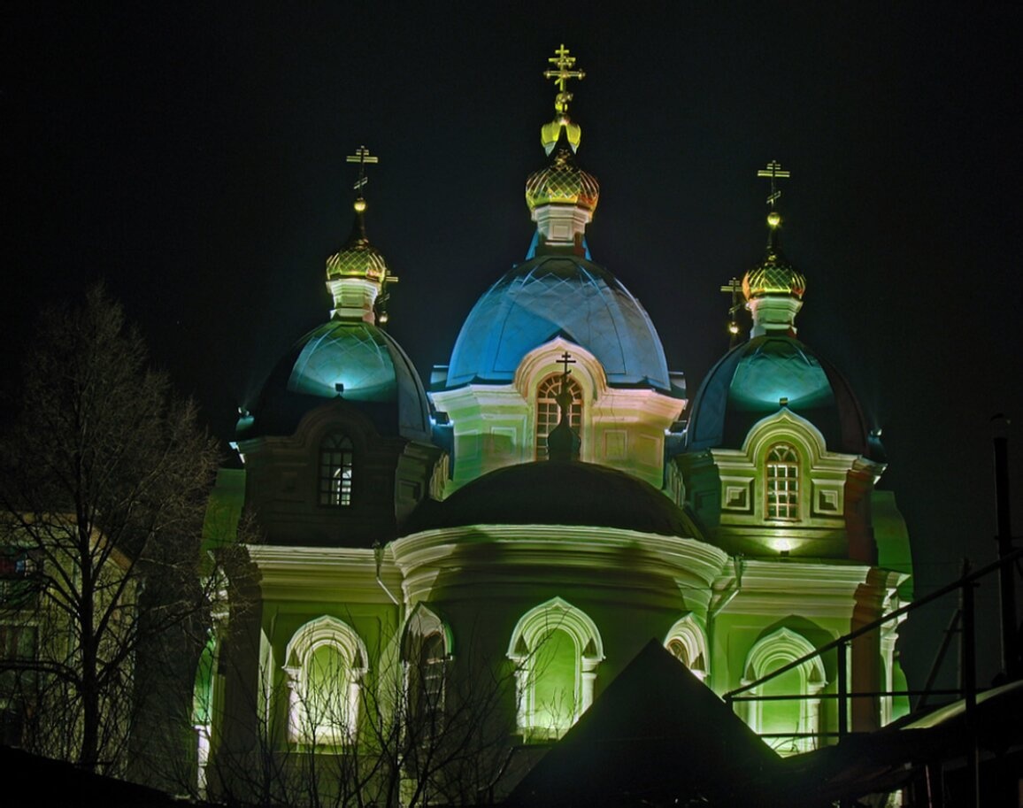 Церковь Вознесения Господня в Рыльске - ночной вид