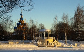 Храм Преображения Господня в Звёздном городке зимой