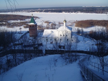 Амвросиев Николаевский Дудин монастырь в зимнем убранстве