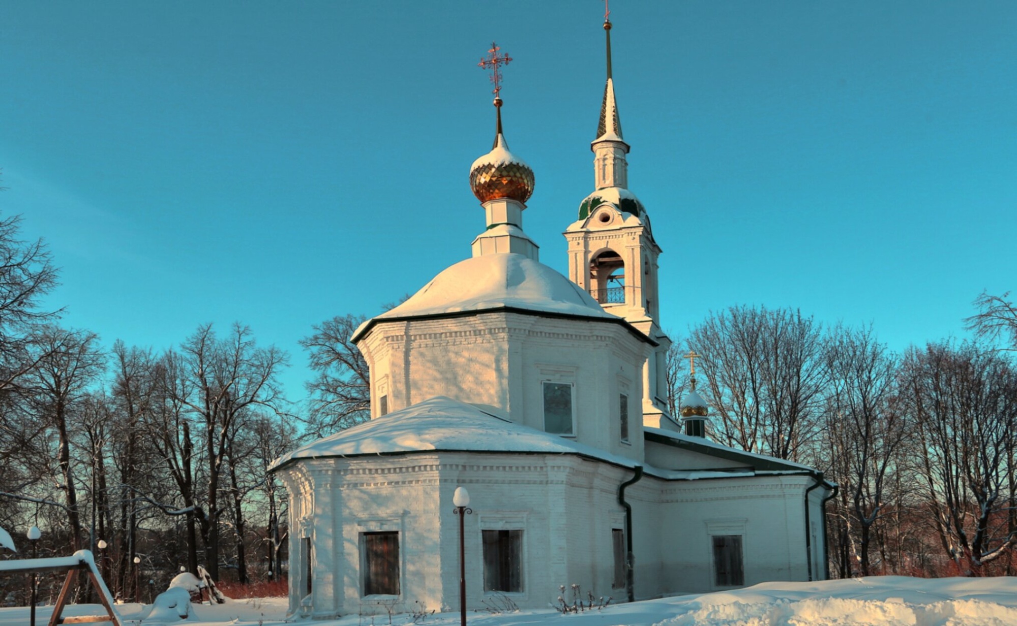 Церковь Николая Чудотворца во Фряньково - зимняя фотография