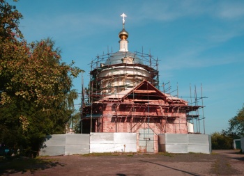 Церковь Николая Чудотворца в Красногорске - храм во время реконструкции